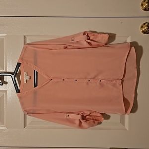 4/$10 - Pink Button Down Flowy Top